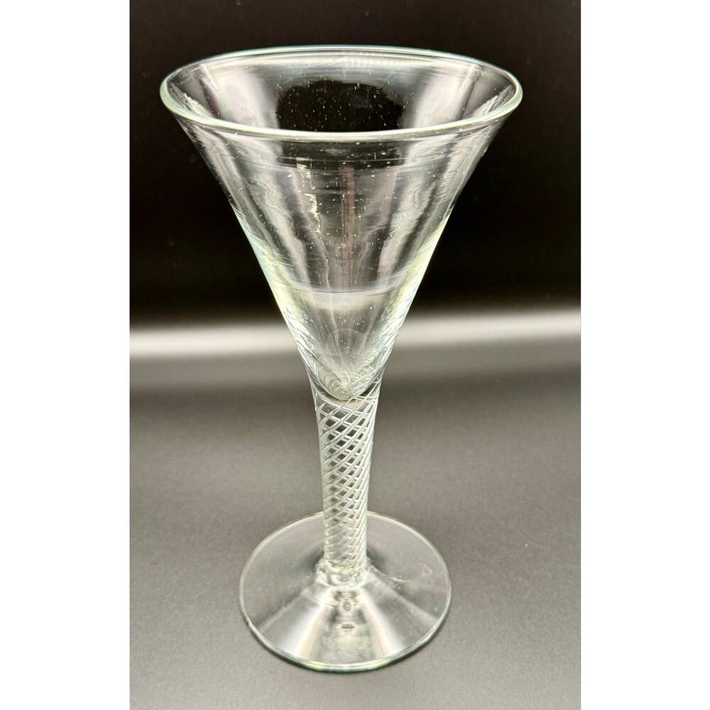 Vintage Blenko Air Twist Crystal Water Goblet